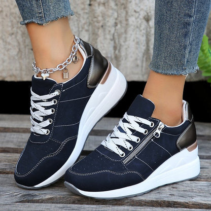 Damen Sneaker Sportlich Elegant Hochwertig Komfort