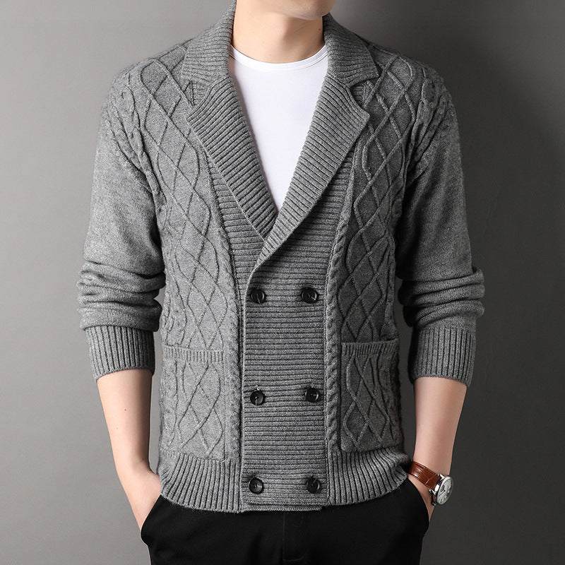 Herren Strickjacke Doppelknopf Modern Berlin Style - BerlinGlamour