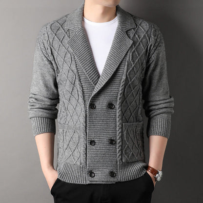 Herren Strickjacke Doppelknopf Modern Berlin Style - BerlinGlamour