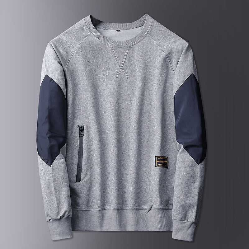 Herren Sweatshirt Sportlich Kontrast Ärmel Trendy