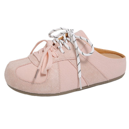 Damen Slipper Lässig Schnüren Bequem
