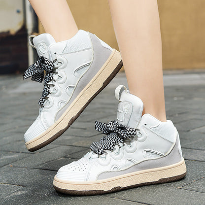 Damen Sneaker High-Top Sportlich Mehrfarbig Schnürsystem