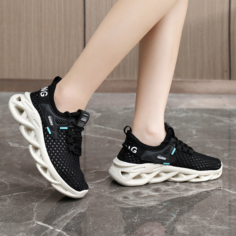 Damen Sneaker Sportlich Mesh Leicht mit Ergonomischem Sohlenprofil