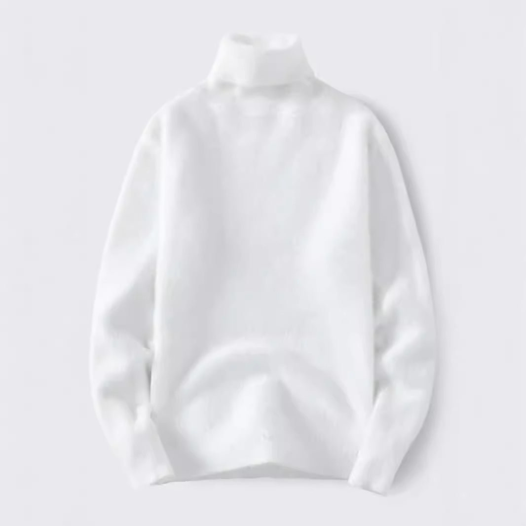 Herren Rollkragenpullover Weich Warm Strick