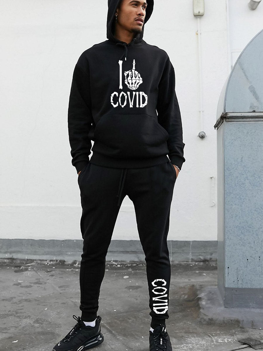 Herren Joggingset Hoodie mit coolem Grafikdruck - BerlinGlamour