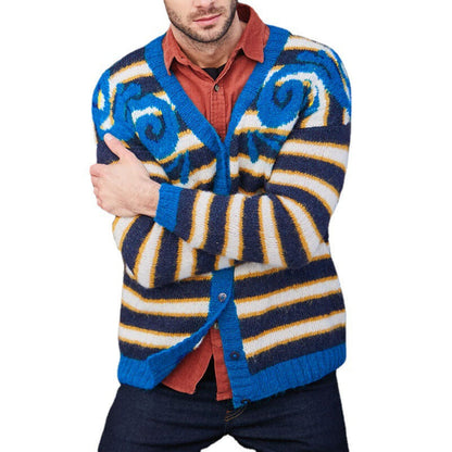 Herren Strickpullover Gemustert Modern Berlin Style