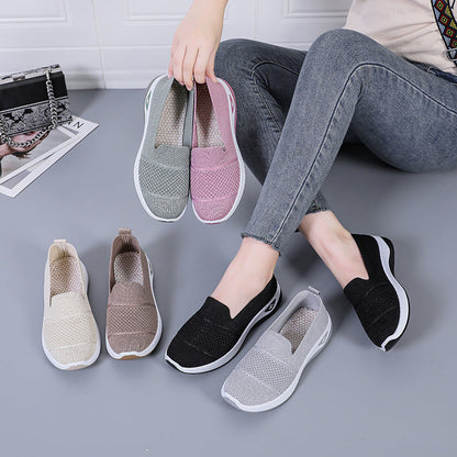 Damen Freizeitschuhe Atmungsaktiv Slip-On elastisch Bequem