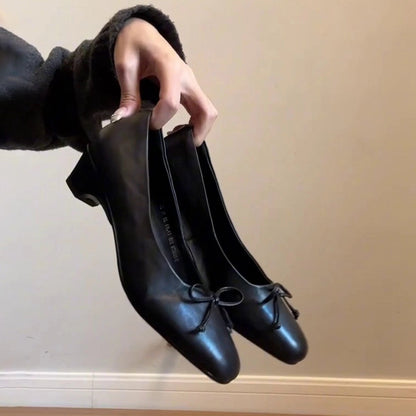 Damen Ballerinas Elegante Schnürung Schleifen Dekor