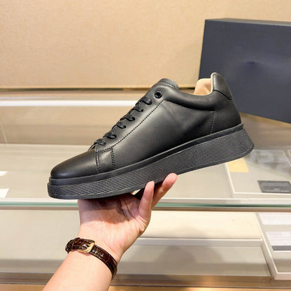 Damen Sneaker Leder Schwarz Komfortabel Laufschuhe