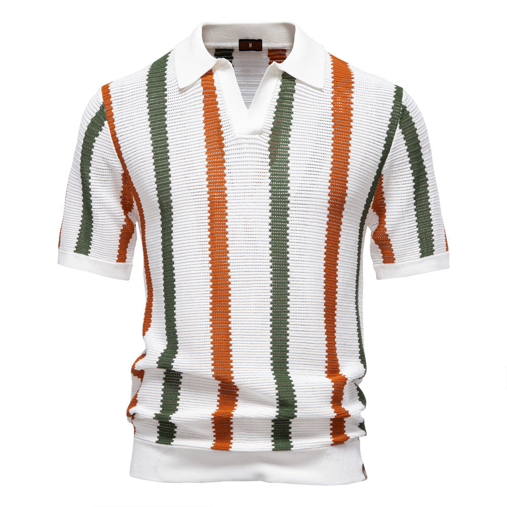 Herren Polo-Shirt Modernes Textildesign Slim Fit - BerlinGlamour