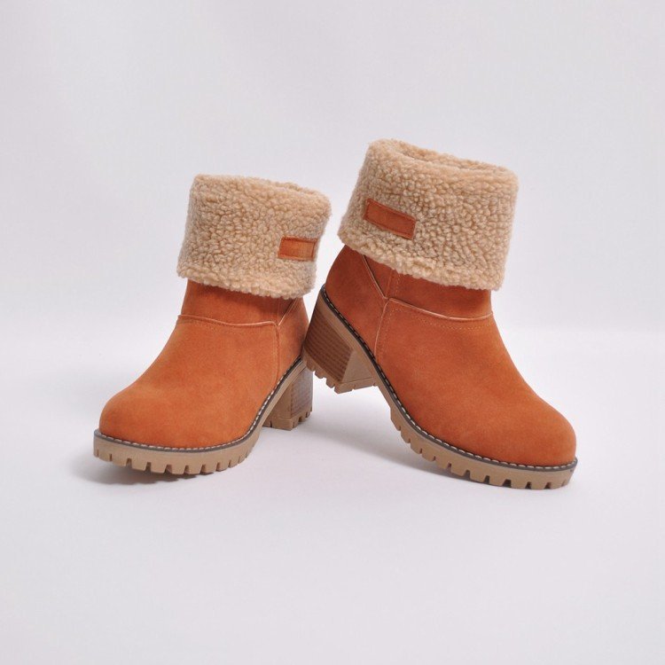 Damen Stiefel Weiches Kunstfell Robust Winterstiefel - BerlinGlamour