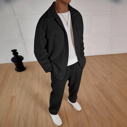 Herren Kombi Outfit Jacke Hose Casual Modern