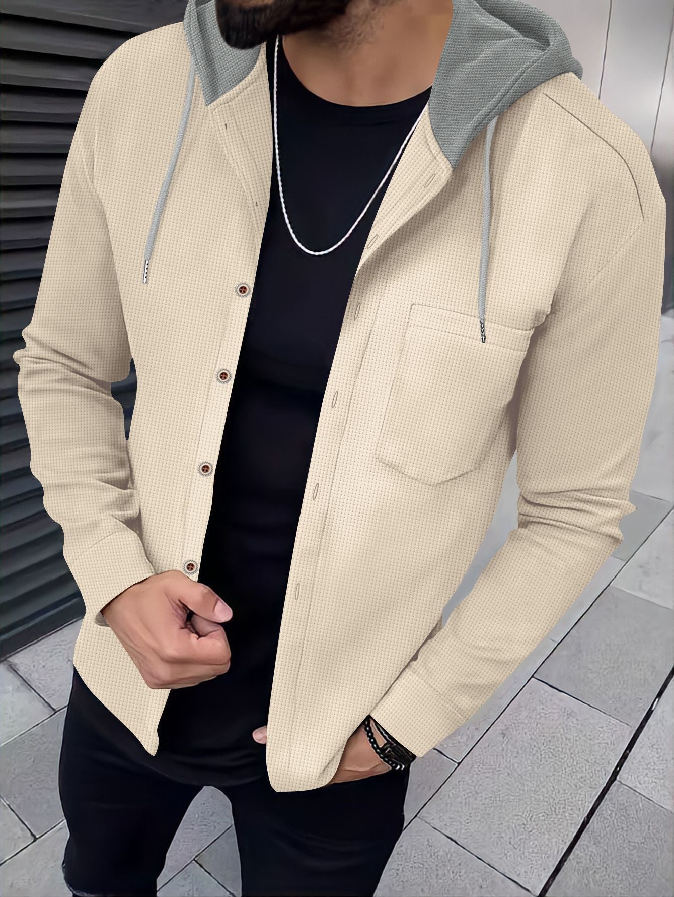 Herren Kapuzenpullover Freizeithemd Sportlich Modern