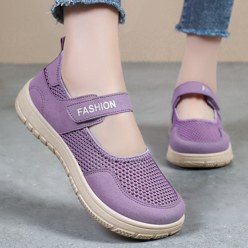 Damen Sportschuhe Atmungsaktiv Klettverschluss Bequem