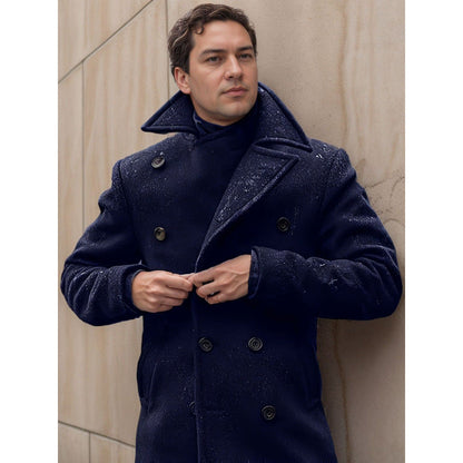 Herren Mantel Woll-lang Elegant Berlin Stil