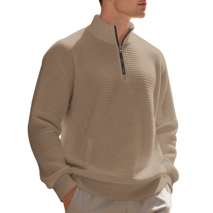 Herren Fleece Pullover mit Reißverschluss Modern Struktur
