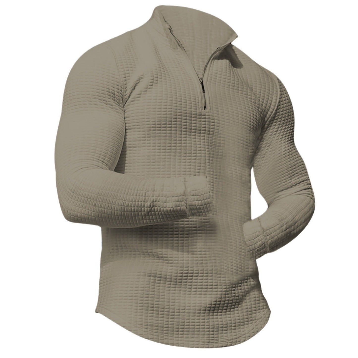 Ein stylisher Langarmshirt mit strukturierter Oberfläche für den modernen Mann. Perfekt für den Alltag, das Fitness-Training oder einfach nur für den Stil. Der Sportliche Langarmshirt ist aus hochwertig