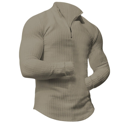 Ein stylisher Langarmshirt mit strukturierter Oberfläche für den modernen Mann. Perfekt für den Alltag, das Fitness-Training oder einfach nur für den Stil. Der Sportliche Langarmshirt ist aus hochwertig