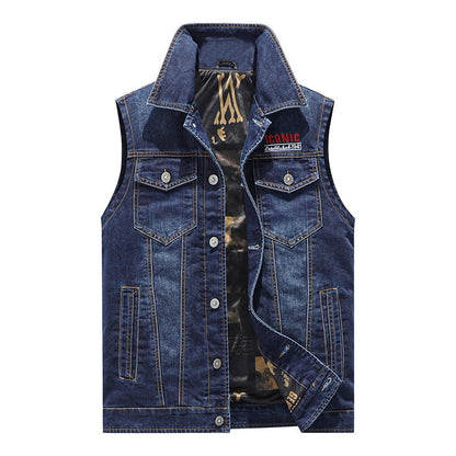 Herren Denimweste Robust mit Taschen und Modernem Design