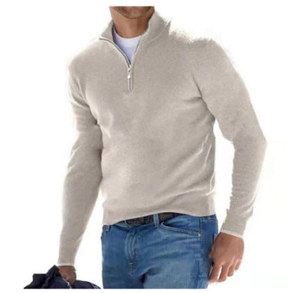 Herren Pullover Halbreißverschluss Business Freizeit Stilvoll