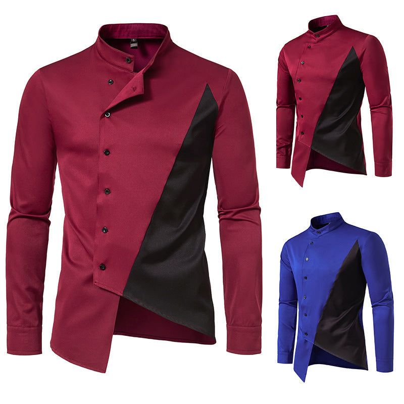Herren Businesshemd Modern Asymmetrisch Berlin Stil