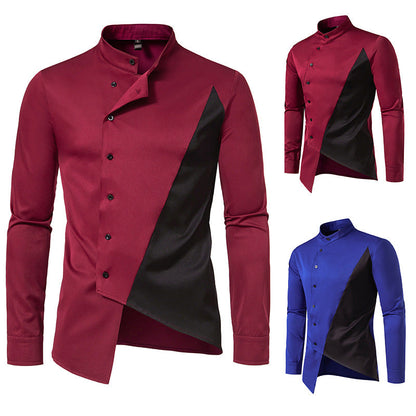 Herren Businesshemd Modern Asymmetrisch Berlin Stil
