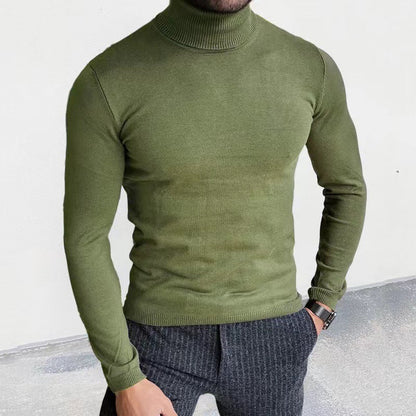 Herren Rollkragenpullover Baumwolle Weich Bequem