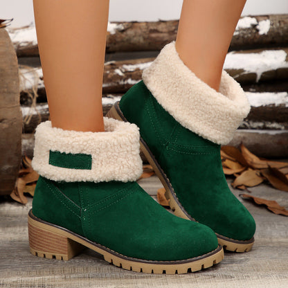 Damen Stiefeletten Warm Kuschelig Rutschfest