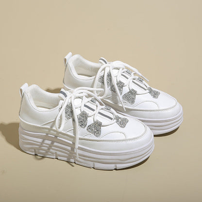 Damen Plateau Sneaker High Heel Sportschuh Mode