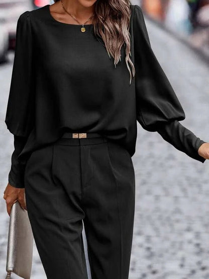 Elegantes Damen Oberteil Puffärmel Weich