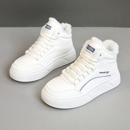 Damen Sneaker Weich Innenfutter Flauschig Sportlich