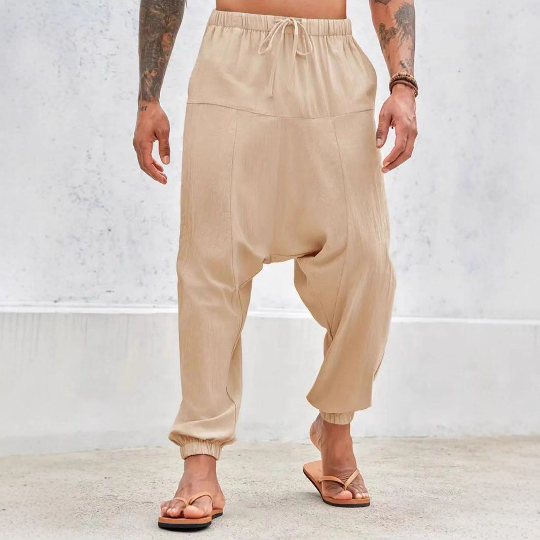 Herren Haremshose Bequem Sommerhose Lässig