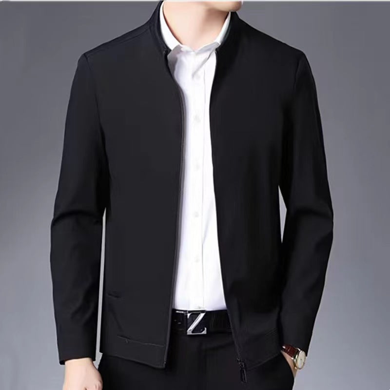Herren Übergangsjacke Lässig Reißverschluss Hochkragen Modern
