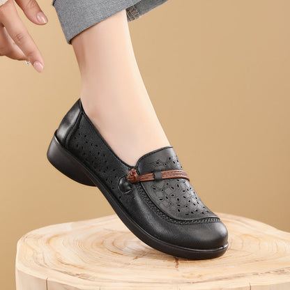 Damen Ballerinas Bequem Perforiert Modisch