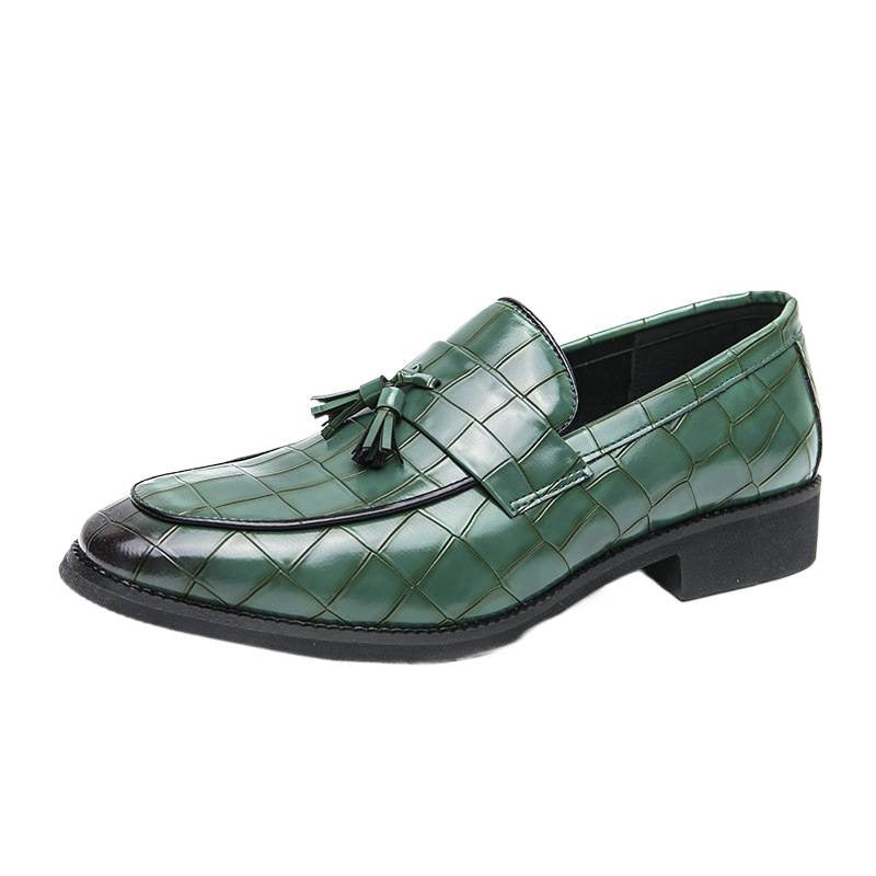 Damen Mokassins Leder Schuhe mit Quasten Detail Modern