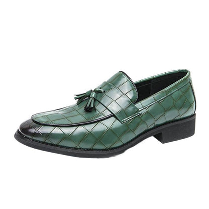 Damen Mokassins Leder Schuhe mit Quasten Detail Modern