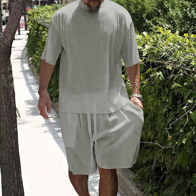 Herren Freizeit Set Oversized T-Shirt und Shorts Casual