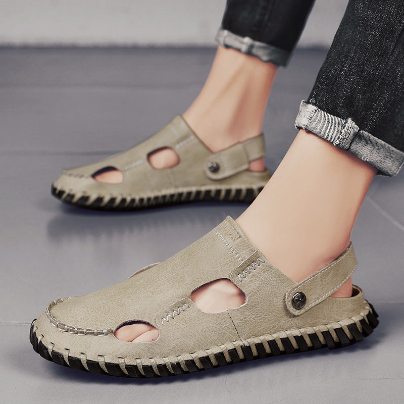Damen Leder-Sandalen atmungsaktiv Rutschfest Sommer
