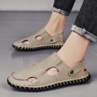 Damen Leder-Sandalen atmungsaktiv Rutschfest Sommer