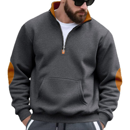 Herren Pullover Modern Hoher Kragen Reißverschluss
