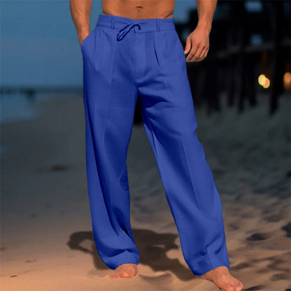 Herren Chino Hose Locker Bequem Elegant Schwarz