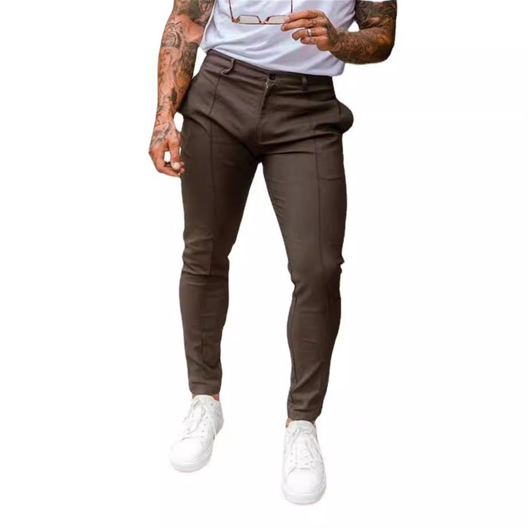 Elastische Herren Fitnesshose mit Reißverschlüssen Sportlich