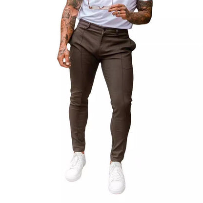 Elastische Herren Fitnesshose mit Reißverschlüssen Sportlich