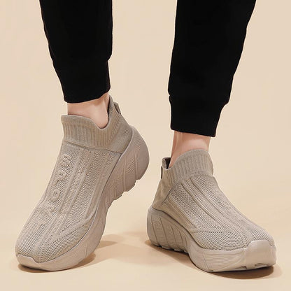 Damen Sneaker Bequem Strick Schuhe Trendy