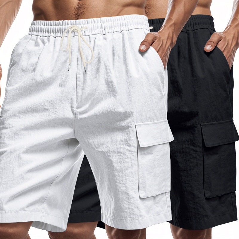 Herren Cargo Shorts Bequem Elastisch Vieltaschig