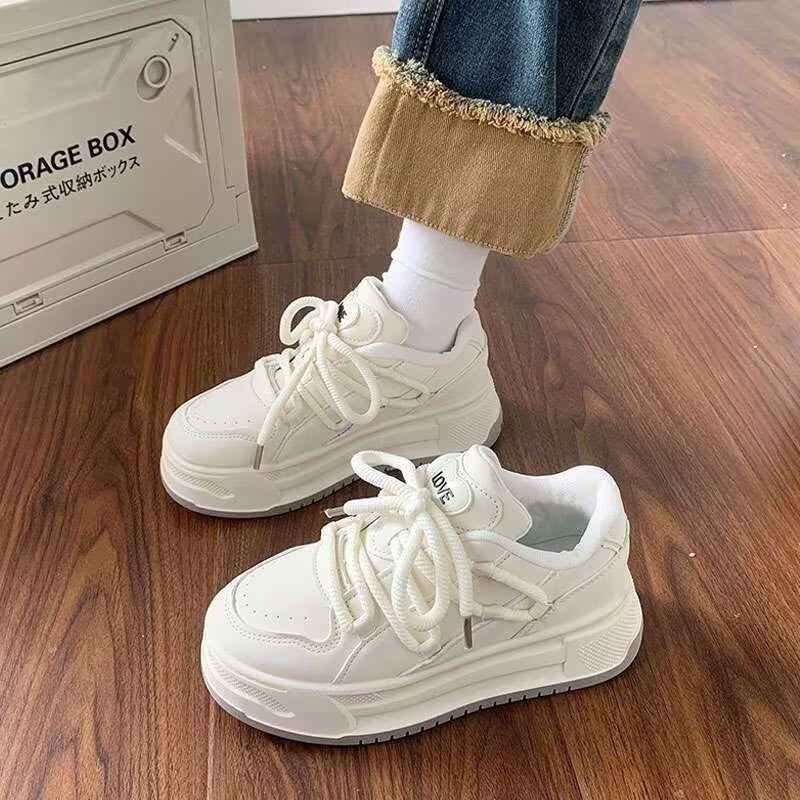 Damen Sneaker Chunky Bequem Dämpfende Sohle Modern
