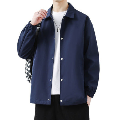 Herren Übergangsjacke Leicht Modern Schnitt mit Druckknöpfen