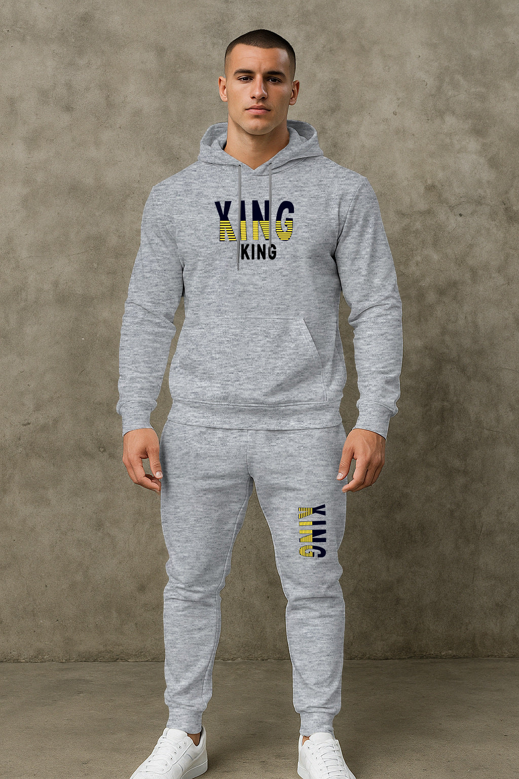 Herren Sportset Hoodie Jogginghose Set Sportlich Bequem