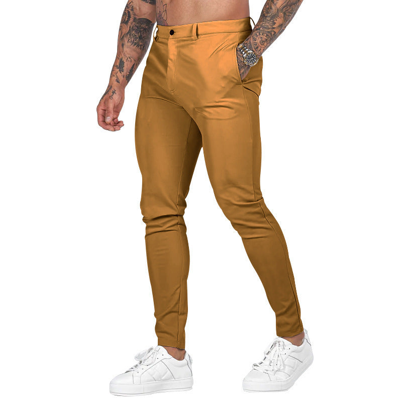 Herren Chinos Slim Fit Elastisch Bequem
