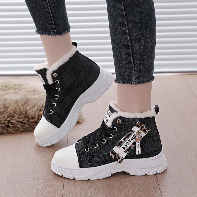 Damen Sneaker Hoch Warm Innenfutter Robust - BerlinGlamour